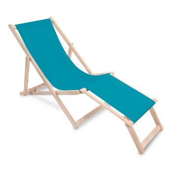 Holz Liegestuhl mit Fußstütze Aral