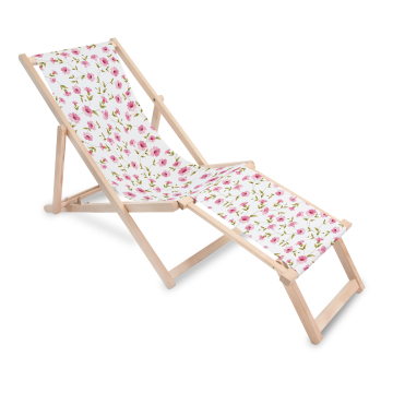 Holz Liegestuhl mit Fußstütze Magical Garden