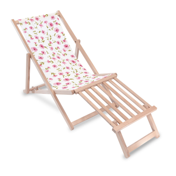 Holz Liegestuhl mit Holz-Fußstütz Magical Garden