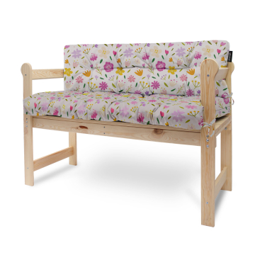 Kissen-Set für Gartenbank Multicolored Flowers