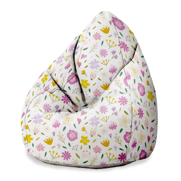 Sitzsack Pearshape Multicolored Flowers