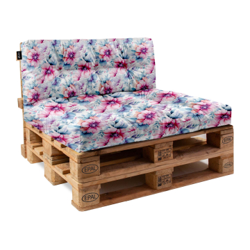 Kissen-Set für Europalette Pastel Flowers