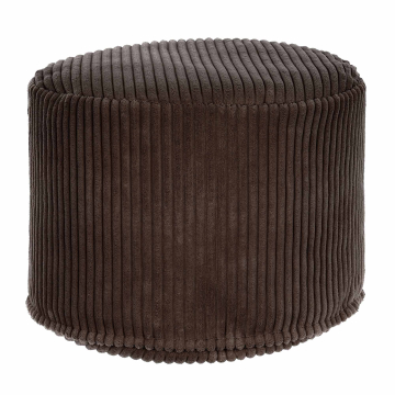 Sitzsack runder Fußhocker Lincoln Dark Chocolate