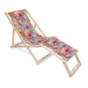 Holz Liegestuhl mit Fußstütze Scent of Nature