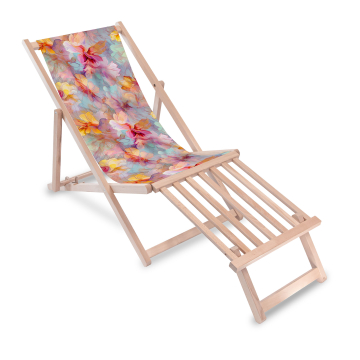 Holz Liegestuhl mit Holz-Fußstütz Scent of Nature