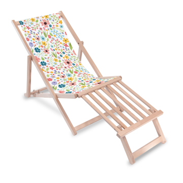 Holz Liegestuhl mit Holz-Fußstütz Spring Meadow