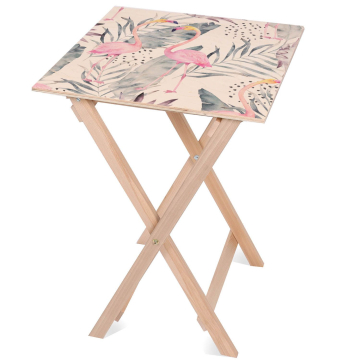 Holztisch Tropical Flamingo