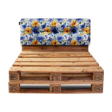 Rückenkissen für Europalette Yellow and Blue Flowers