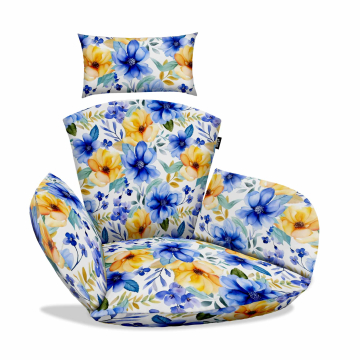 Kissen für Hängesessel Yellow and Blue Flowers