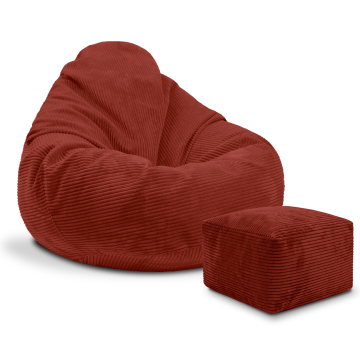 Sitzsack Paradise mit Fußstütze Fired Brick