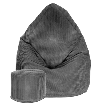 Sitzsack Lincoln mit Fußstütze Granite Gray