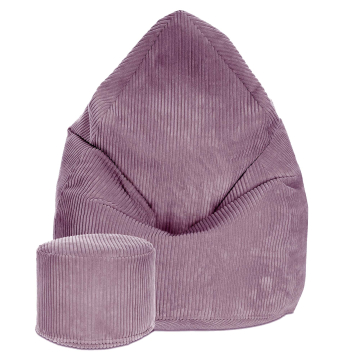 Sitzsack Lincoln mit Fußstütze Plum Smoothie