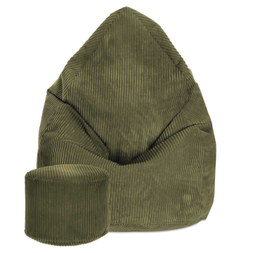 Sitzsack Lincoln mit Fußstütze Dark Olive