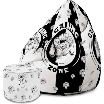 Sitzsack Pearshape mit Fußstütze Game Space