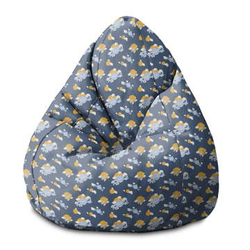 Sitzsack Pearshape Blue Planes