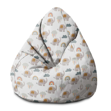 Sitzsack Pearshape Grey Elephant