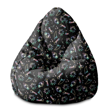 Sitzsack Pearshape Neon Galaxy