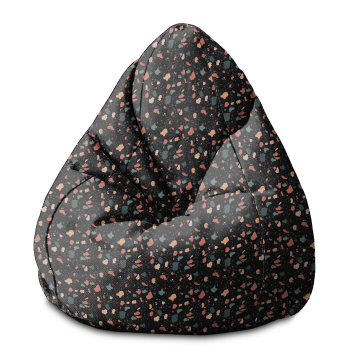 Sitzsack Pearshape Dark Terrazzo