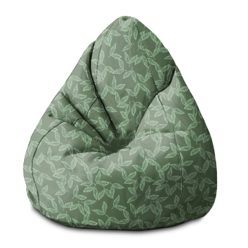 Sitzsack Pearshape Herbal Leaves Pattern