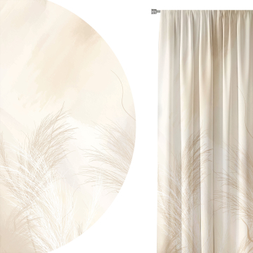 Vorhang Beige Warm Pampas Grass