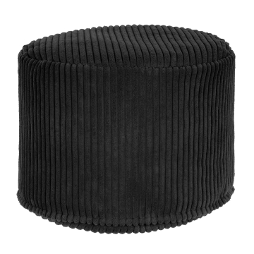 Sitzsack runder Fußhocker Lincoln Black Beauty