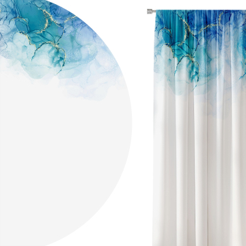 Vorhang Blue Marmur