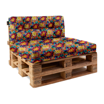 Kissen-Set für Europalette Botanical Floral Geometric Pattern