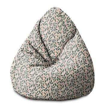 Sitzsack Pearshape Pink Berries Pattern