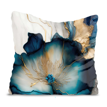 Kissen Gold Ink Flower