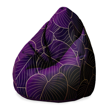 Sitzsack Pearshape Purple Leaves