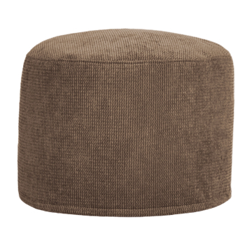 Sitzsack runder Fußhocker Run Again Coffee Praline