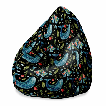 Sitzsack Pearshape Whale and Fairy