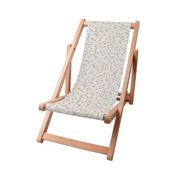 Holz liegestuhl Beige Dots 