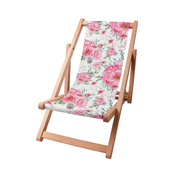 Holz liegestuhl Rose Garden