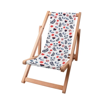 Holz liegestuhl Scandi Flowers