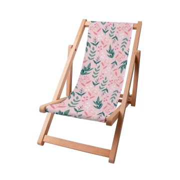 Holz liegestuhl Sweet Leaves Pattern