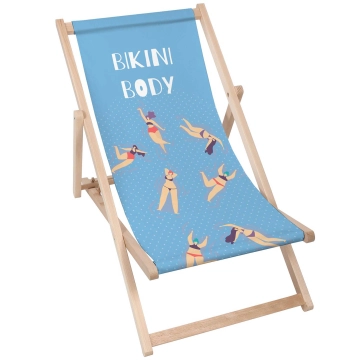 Holz liegestuhl Bikini Body