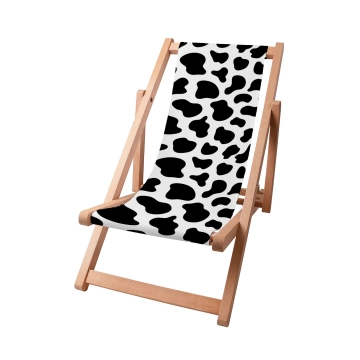 Holz liegestuhl Cow