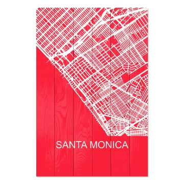 Bild auf Holz Santa Monica