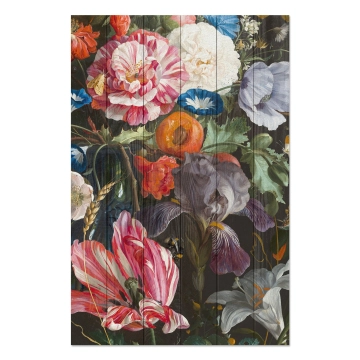 Bild auf Holz Flower Painting