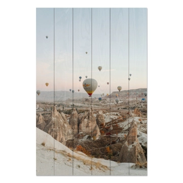 Bild auf Holz Balloon Flight