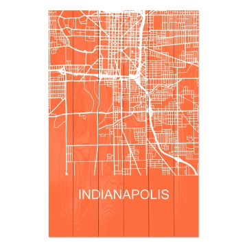 Bild auf Holz Indianapolis