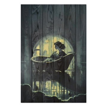 Bild auf Holz Bath Dark Academia
