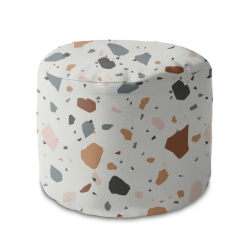 Sitzsack runde fußhocker Ecru Terrazzo