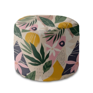 Sitzsack runde fußhocker Collage Floral