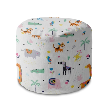 Sitzsack runde fußhocker Happy Zoo