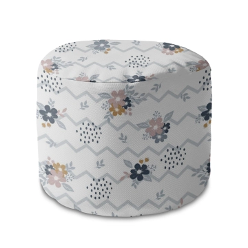 Sitzsack runde fußhocker Chevron and Flowers
