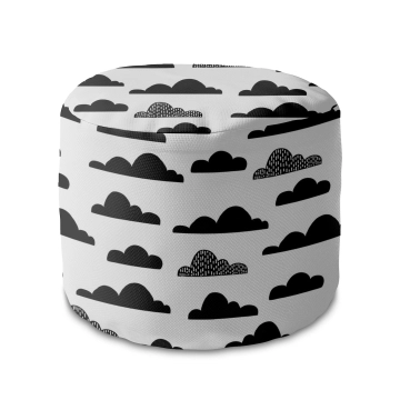 Sitzsack runde fußhocker Black Clouds