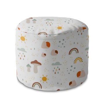Sitzsack runde fußhocker Autumn Mushroom