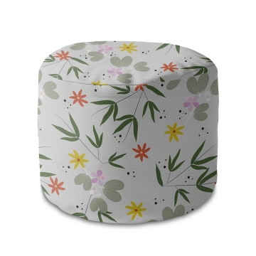 Sitzsack runde fußhocker Flower Doodling